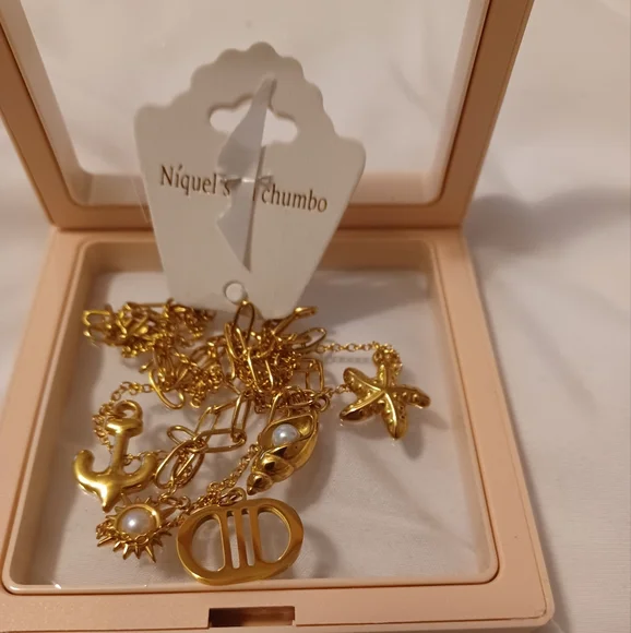 Gold Charm Necklace - Picture 2 of 3